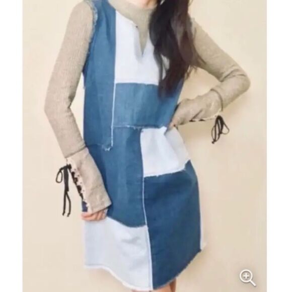 EUC Nanette Lapore Denim Patchwork Dress(size Small) - Picture 1 of 9